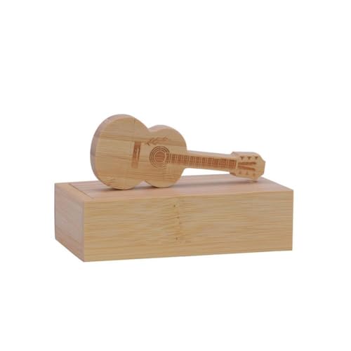 Wooden Guitar USB Flash Drive Cool Creative Gift Portable Memory Stick 128GB 64GB 32GB 16GB 8GB 4GB Speed External Storage Compatible with Multiple Devices(A-8GB) - Demo Store