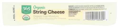 365 Everyday Value, Organic String Cheese (Single), 1 oz -