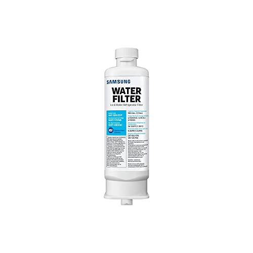 SAMSUNG Genuine Filter for Refrigerator Water and Ice, Carbon Block Filtration, Reduces 99% of Harmful Contaminants for Clean, Clear Drinking Water, 6-Month Life, HAF-QIN/EXP, 1 Pack -