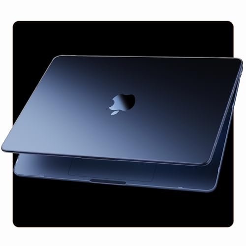 Soonjet Compatible for MacBook Air 15 inch Case M4 M3 M2 2025 2024 2023 [100% Match Official Color] [Ultra Thin Armor] Protective Hard Shell Matte Cover for Laptop A3241 A3114 A2941 – Midnight Clear – AmaSync Store