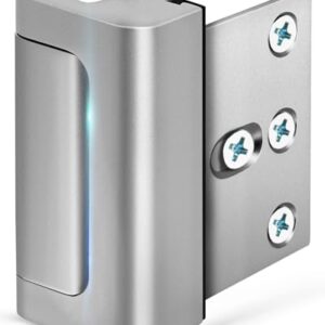 EverPlus Home Security Door Lock with 8 Screws, Childproof Door Reinforcement Lock with 3 Inch Stop Withstand 800 lbs for Inward Swinging Door,Upgrade Night Lock to Defend Your Home (Silver) -