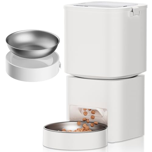 Automatic Cat Feeder, 5L App Control Auto Dog Feeder, Timed Cat Dry Food Dispenser, Automatic Pet Feeders Dual Power Supply, Timed Pet Food Dispenser for Cats and Small Dogs(Not for Remote Control) -