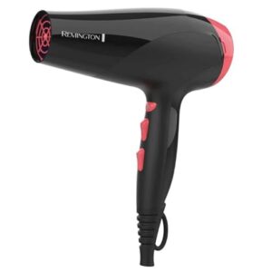 Remington Ionic Ceramic Hairdryer, 3 Heat Settings + Cool Shot, 2 Speeds, High Performance -