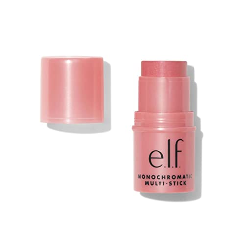 e.l.f. Monochromatic Multi Stick, Luxuriously Creamy & Blendable Color, For Eyes, Lips & Cheeks, Dazzling Peony, 0.17 Oz -