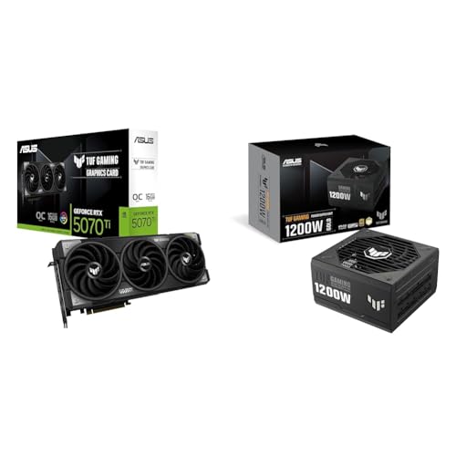 Bundle of ASUS TUF Gaming GeForce RTX ™ 5070 Ti 16GB GDDR7 OC Edition Gaming Graphics Card + ASUS TUF Gaming 1200W Gold ATX 3.0 Compatible Fully Modular Power Supply – AmaSync Store