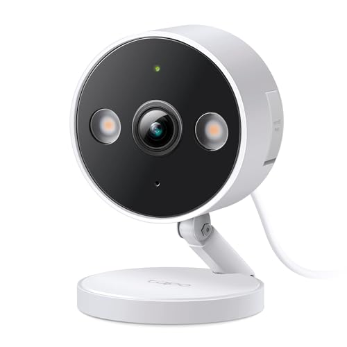 Tapo TP-Link 2K QHD Security Camera, Indoor/Outdoor, 𝟮𝟬𝟮𝟰 𝗣𝗖𝗠𝗮𝗴 𝗘𝗱𝗶𝘁𝗼𝗿'𝘀 𝗖𝗵𝗼𝗶𝗰𝗲, Color Night Vision, Free Person/Pet/Vehicle Detection, Invisible IR Mode, SD Storage, C120 -