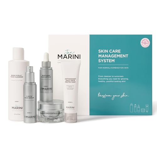 Jan Marini Skin Research Skin Care Management System - Face Care Products with Tinted Daily SPF 33 Sunscreen - Face Kit with Bioglycolic Face Cleanser - Normal/Combo -