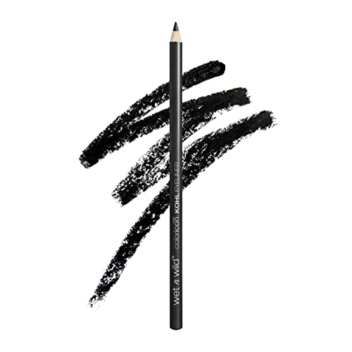 wet n wild Color Icon Kohl Eyeliner Pencil - Rich Hyper-Pigmented Color, Smooth Creamy Application, Long-Wearing Matte Finish Versatility, Cruelty-Free - Baby's Got Black -