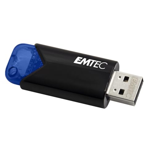 Emtec Click Easy B110 USB 3.0 (3.2) Flash Drive 32 GB External Storage - Blue, Black - Demo Store