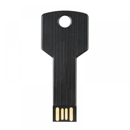128GB Metal Key Shaped USB Flash Drive Black and Silver Speed Storage Device Compatible with Various Systems(A-128GB) - Demo Store