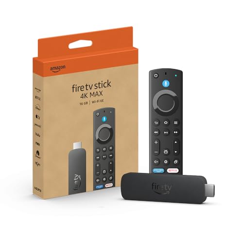 Amazon Fire TV Stick 4K Max streaming device (newest model) supports Wi-Fi 6E, free & live TV without cable or satellite -
