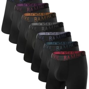 BAMBOO COOL Men's Ultra ComfortSoft Underwear, Moisture Wicking & Breathable No Ride Up Boxer Briefs with Fly, Multipack -