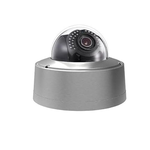 HIKVISI0N DS-2CD6626DS-IZHS 2MP Dome Camera IR True-WDR 3DNR Outdoor Security Camera Network Surveillance System H.264 PoE with 2.8-12mm Motorized Zoom Lens, Stainless Steel -