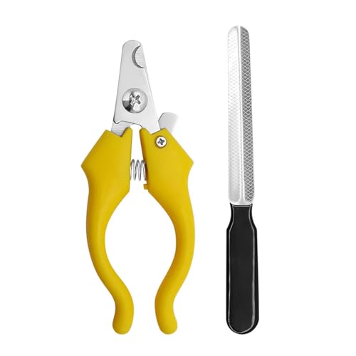 RYUJNDK 2pcs Pet Cutter with File Dogs Claws Grooming Tool with Anti Slip Handle Trimmer Animal Pet Supplies -