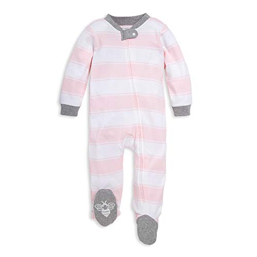 Burt's Bees Baby Girls' Organic Cotton Sleep and Play Footed Pajamas, One-piece Zip Front Romper, Baby Essentials – AmaSync Store