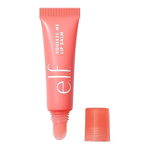 e.l.f. Squeeze Me Lip Balm, Moisturizing Lip Balm For A Sheer Tint Of Color, Infused With Hyaluronic Acid, Vegan & Cruelty-free, Strawberry -