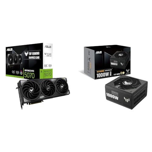Bundle of ASUS TUF Gaming GeForce RTX ™ 5070 12GB GDDR7 OC Edition Gaming Graphics Card + ASUS TUF Gaming 1000W Gold ATX 3.0 Compatible Fully Modular Power Supply – AmaSync Store
