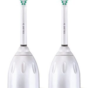 Philips Sonicare Genuine E-Series Replacement Toothbrush Heads, 2 Brush Heads, White, Frustration Free Packaging, HX7022/30 -