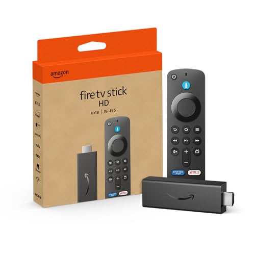Amazon Fire TV Stick HD (newest model), free and live TV, Alexa Voice Remote, smart home controls, HD streaming -