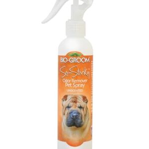 Bio-groom So-Stinky Unscented Odor Remover Pet Spray - Dog Bathing Supplies, Cat & Dog Grooming Supplies, Cruelty-Free, Made in USA - 8 Fl Oz 1-Pack -