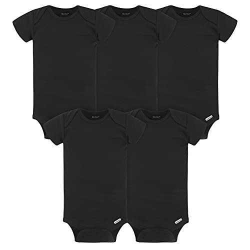 Gerber Baby 5-Pack Solid Onesies Bodysuits, Black, 0-3 Months – AmaSync Store