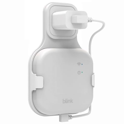 Outlet Wall Mount for All-New Blink Sync Module XR, Mount Bracket Holder for Blink Outdoor 4 Camera No Messy Wires Outdoor and Indoor Home Security Camera Mount with Short Cable -