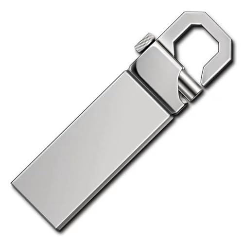 USB Flash Drive 128GB USB Stick High Speed Memory Stick 128GB Large Storage Metal Thumb Drive with Keychain Design for Laptop Computer Tablet (Silver, H) - Demo Store