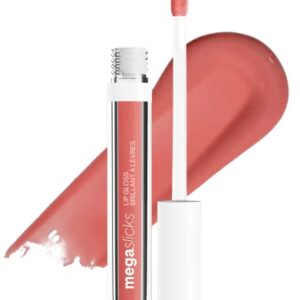 wet n wild MegaSlicks Lip Gloss, Ultra-Glossy, Vitamin-E Enriched, Ultra-Gloss High Shine Moisturizing, Cruelty-Free & Vegan - Attitude Check -