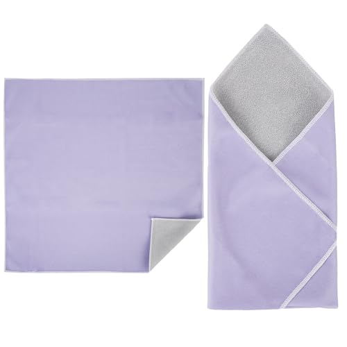 Walking Way Self Adhesive Magic Cloth Makeup Bag, Portable Protective Cosmetic Pouch, Camera Lens Wrap, Travel Organizer for Beauty Essentials, Travel, Gifts & Daily Use (lightpurple, 17.71 inch) -