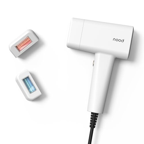 NEW Nood™ Flasher Pro — IPL Laser Hair Removal Device for Women & Men with Sapphire Cooling — Pain-free & Permanent, Visible Results After First Use & Works Everywhere Hair Grows — Gloss White -