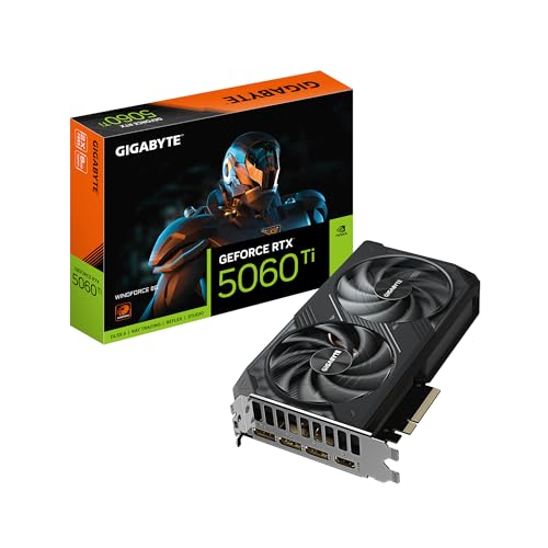Gigabyte GeForce RTX 5060 Ti WINDFORCE 8G Graphics Card – 8GB GDDR7, 128bit, PCI-E 5.0, 2572MHz Core Clock, 3 x DisplayPort, 1 x HDMI, GV-N506TWF2-8GD – AmaSync Store