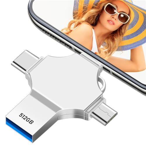 Photo Stick USB Flash Drive AOIRHLA 512GB Memory Stick USB 3.0 High Speed Thumb Drives Portable Mini Storage Device External Storage for Smartphone/Laptop/PC/Android - Demo Store