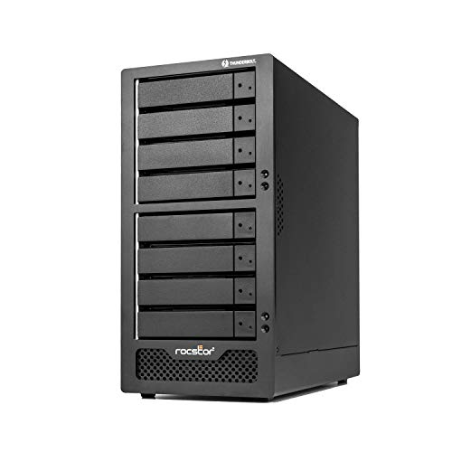 Rocstor GP3505-01 RocPro T38-32TB - 7200 RPM - Dual Thunderbolt 3 / Mini DP 8-Bay Desktop RAID 0,1,10,5,50,6,60 Storage - Demo Store