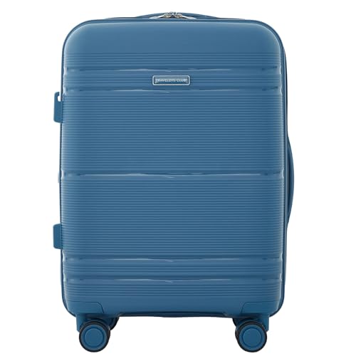 Travelers Club Astralnaut Hardside Expandable Spinner Luggage, Bluesteel, 20" Carry-On -