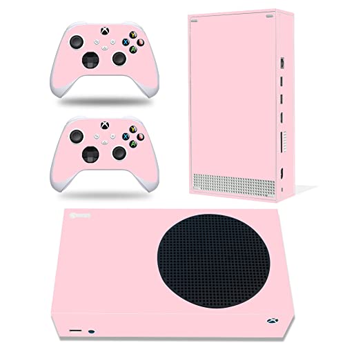 Skin Sticker for Xbox Series S, Full Protective Vinyl Decal Cover Wrap for Console and Wireless Controller (Pink) -