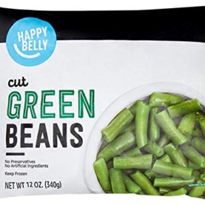 Amazon Brand - Happy Belly Frozen Green Beans Cut, 12 ounce (Pack of 1) -