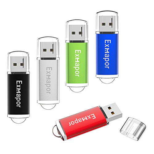 USB Flash Drive 1GB 5PCS Exmapor Memory Stick Bulk Storage Pen Drive with LED Indicator - Demo Store