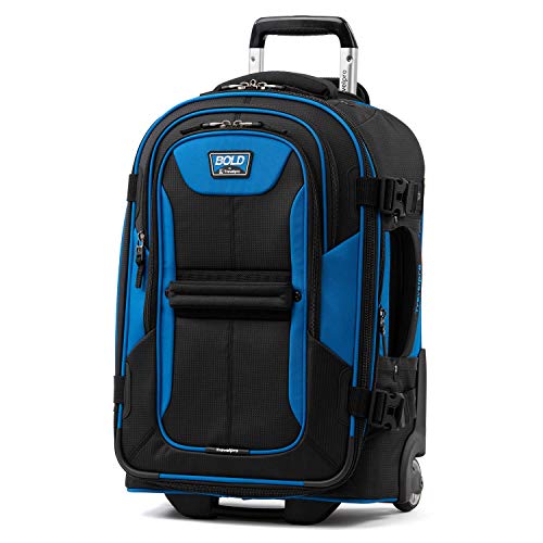 Travelpro Bold Softside Expandable Carry on Rollaboard Luggage, Carry on 22-Inch, Blue/Black -