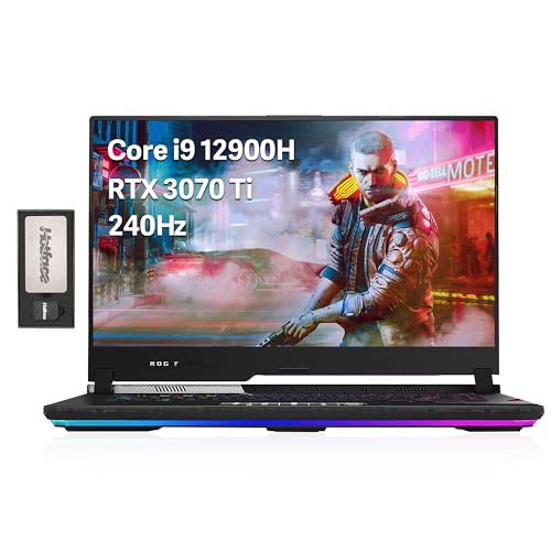 ASUS ROG Strix Scar 15.6" 240Hz QHD Gaming Laptop, Intel i9 12900H, 64GB DDR5 RAM, 4TB SSD, RGB Keyboard, NVIDIA GeForce RTX 3070 Ti, WiFi 6, Win 11 Pro, Black, 128GB Docking Station Set – AmaSync Store