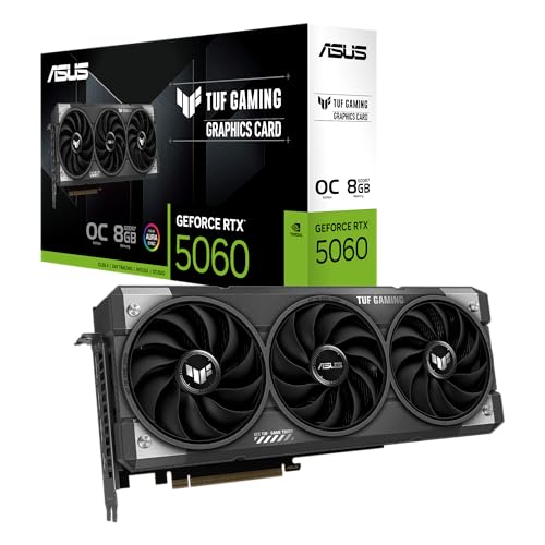 ASUS TUF Gaming GeForce RTX ™ 5060 8GB GDDR7 OC Edition Gaming Graphics Card (PCIe® 5.0, HDMI®/DP 2.1, 3.1-Slot, Military-Grade Components, Protective PCB Coating, axial-tech Fans) – AmaSync Store