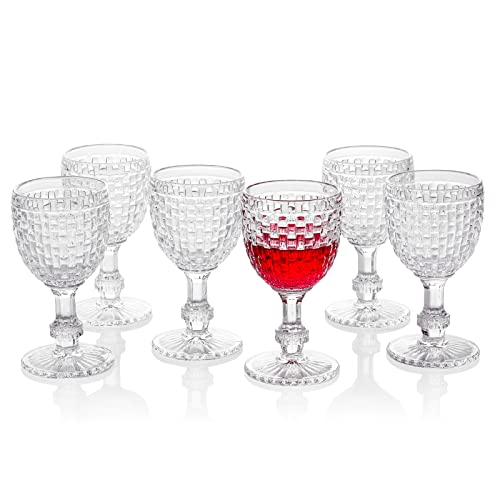 G Knitted Iced Tea Glasses set of 6 Durable Drinking Beverage Cups For Soda Juice Milk Coke Beer Spirits Water Iced Tea Everyday Use (Goblet) -