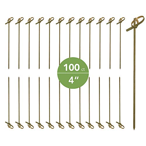 JapanBargain - 100pcs Bamboo Skewers Twisted ends 4 inch -