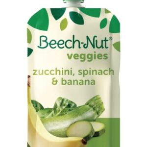 Beech-Nut Veggies Stage 2 Baby Food, Zucchini Spinach & Banana, 3.5 oz Pouch -