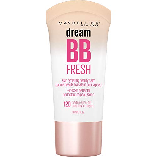 Maybelline Dream Fresh Skin Hydrating BB cream, 8-in-1 Skin Perfecting Beauty Balm with Broad Spectrum SPF 30, Sheer Tint Coverage, Oil-Free, Medium, 1 Fl Oz -