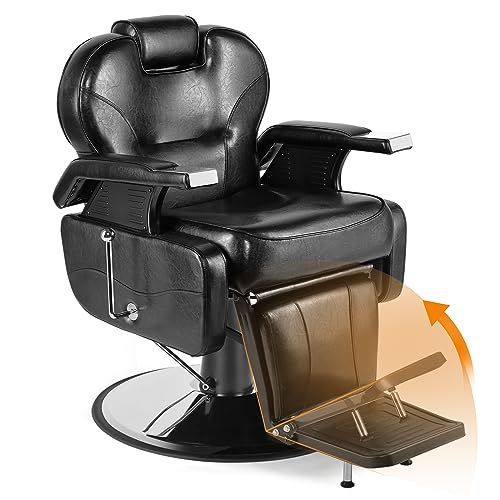 Artist hand Black All Purpose Hydraulic Recline Barber Chair Salon Beauty Styling Chair for Beauty Shop -