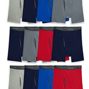 Fruit of the Loom Mens Coolzone Briefs, Moisture Wicking & Breathable, Assorted Color Multipacks Boxer, 12 Pack - Assorted Colors, Large US -
