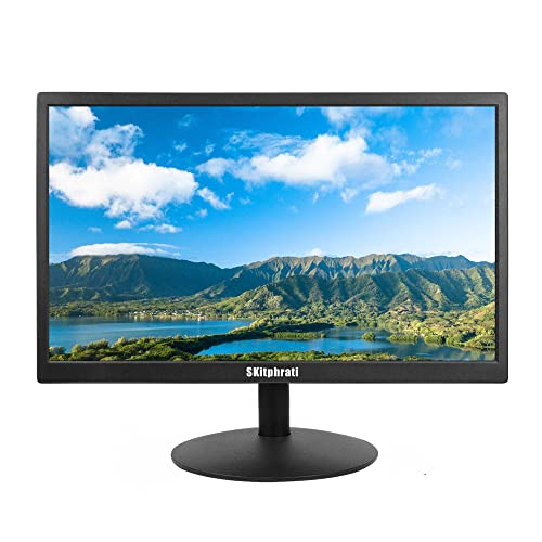 SKitphrati 17 inch PC Monitor LED Monitor 1440x900, 75HZ, 5Ms, 16:10, Viewing Angle 95°(Horizontal),TN Panel, VESA Wall Mountable, VGA & HDMI Port, Black - Demo Store
