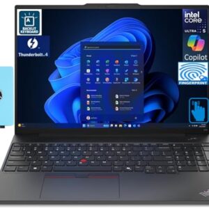 Lenovo ThinkPad E16 Gen 2 AI Powered Laptop 16.0" Touchscreen IPS WUXGA (Intel Ultra 5-125U, 16GB DDR5, 256GB PCIe SSD, Backlit KYB, Fingerprint, Thunderbolt 4, Win 11 Pro) w/DKZ USB Port Expander – AmaSync Store
