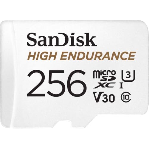 SanDisk 256GB High Endurance Video microSDXC Card with Adapter for Dash Cam and Home Monitoring systems - C10, U3, V30, 4K UHD, Micro SD Card - SDSQQNR-256G-GN6IA - Demo Store