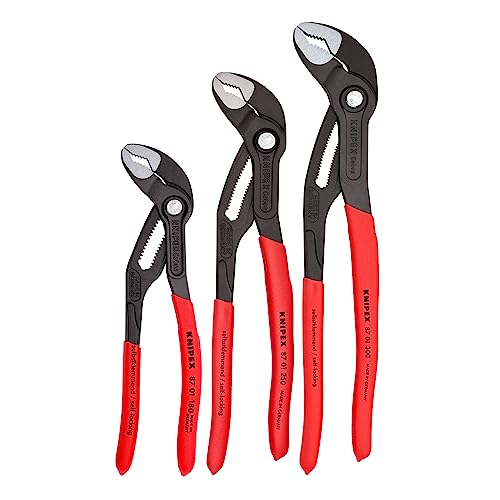 KNIPEX Tools - 3 Piece Cobra Pliers Set (7, 10, & 12) (002006US1) -